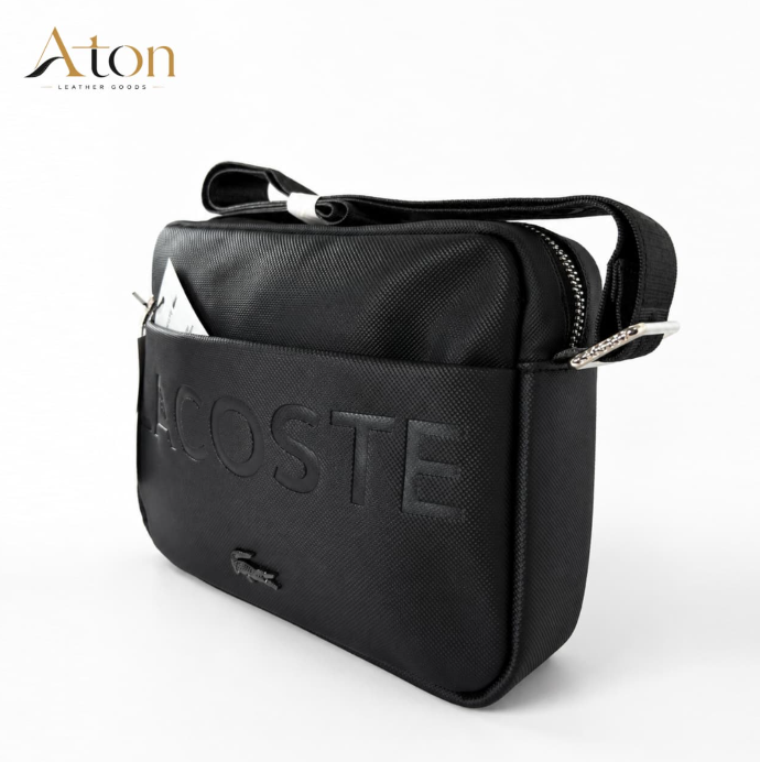Aton Metropolitan Embossed Crossbody — Jet Black