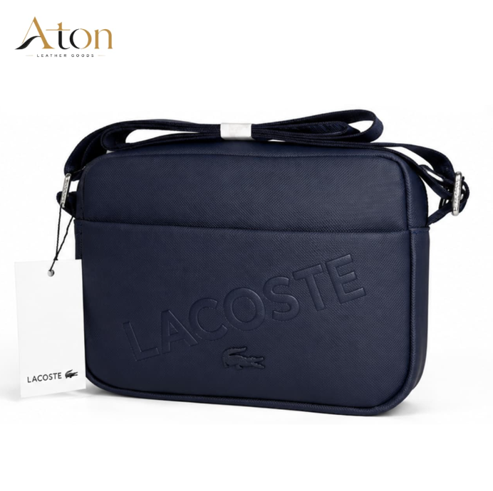 Aton Metropolitan Embossed Crossbody — Midnight Navy