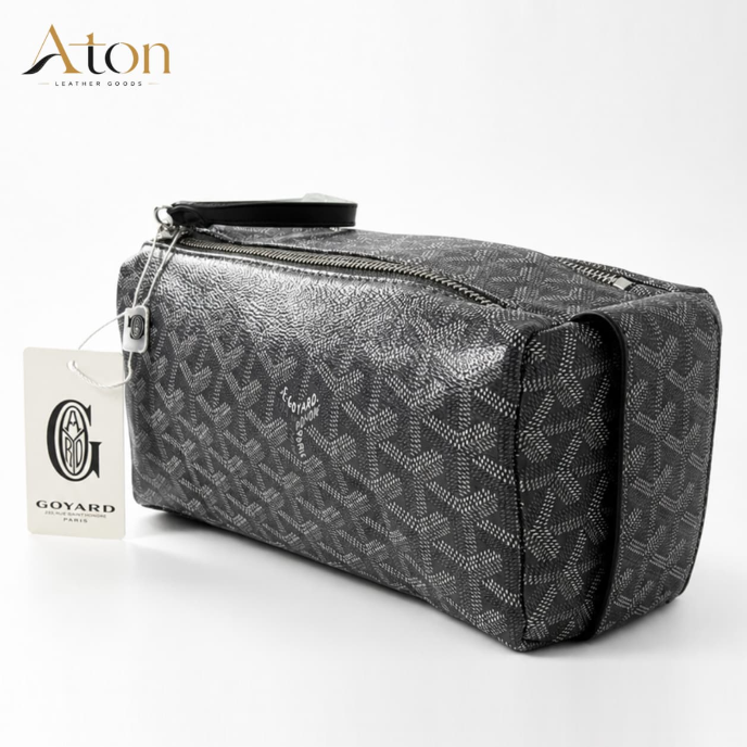 Aton Signature Chevron Dopp Kit — Onyx